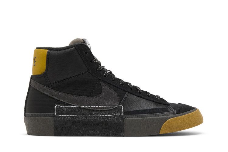 Men's Sneakers Nike Blazer Mid Pro Club Black Bronzine Black/Bronzine/Blue Tint/Medium Ash