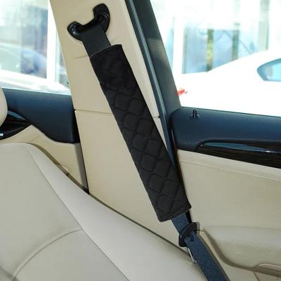 2Pcs Car Seat Belt Cover Decorações para Camera Bag Adultos Crianças Preto