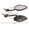 28GC Universal Aluminum Motorcycle Handlebar Rear View Mirrors Anti-glare Mirrors