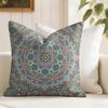 Mandala Böhmisch Ethnisch Kissenbezug Natürliche Leinen Doppelseitiger Druck Dekokissenbezug für Sofa Couch Heimdeko