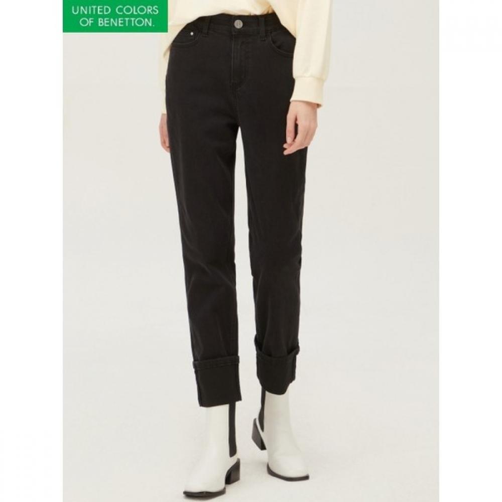 

Брюки джинсовые узкие прямые с завязками Benetton Badp51361 BK/42
