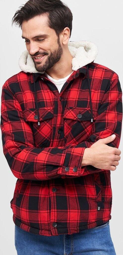 Winter Jacket Brandit Lumberjacket Hooded Red/black