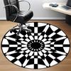 1pc Optical Illusion Carpet for Office Non-Slip, Round Carpet, Soft & Comfortable, Carpet for Office, Lightweight Round Floor Mat