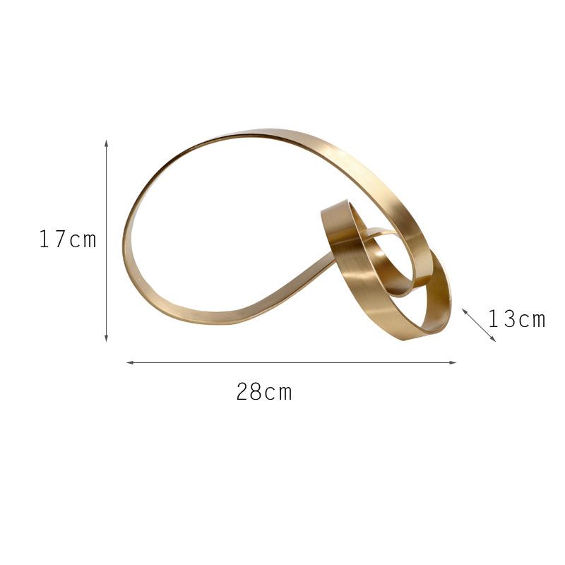 Abstract Metal Ornaments, Knot Decoration, Living Room Model Room, Bookshelf, Cabinet, Desk, Avant-garde Art Soft Furnishings