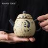 120ml Chinese Antique Ceramic Tea Pot Handmade Panda Bamboo Leaf Teapot Ball Hole Filter Beauty Kettle Household Teaware
