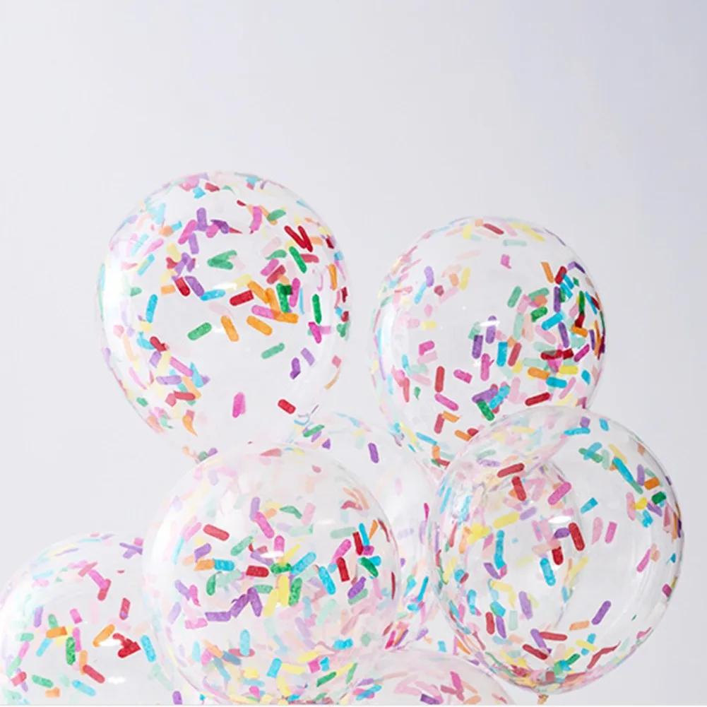 12inch 10pcs Ice Cream Balloons Birthday Wedding Party Decoration Long Strips Paper Confetti Latex Ballons Baby Shower Sprinkles