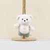Whimsical Big Belly Teddy Bear Keychain Soft Plush Charm Adorable Bag Accessory