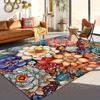 1pc Beautiful Flower Print Non-slip Rug, Machine Washable, Carpet for Living Room Bedroom Nursery Room, Home Decor
