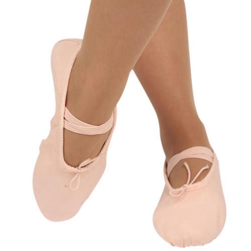 Canvas Slippers Pointe Dance Gymnastics Child Girl Ballet Dance Shoes
