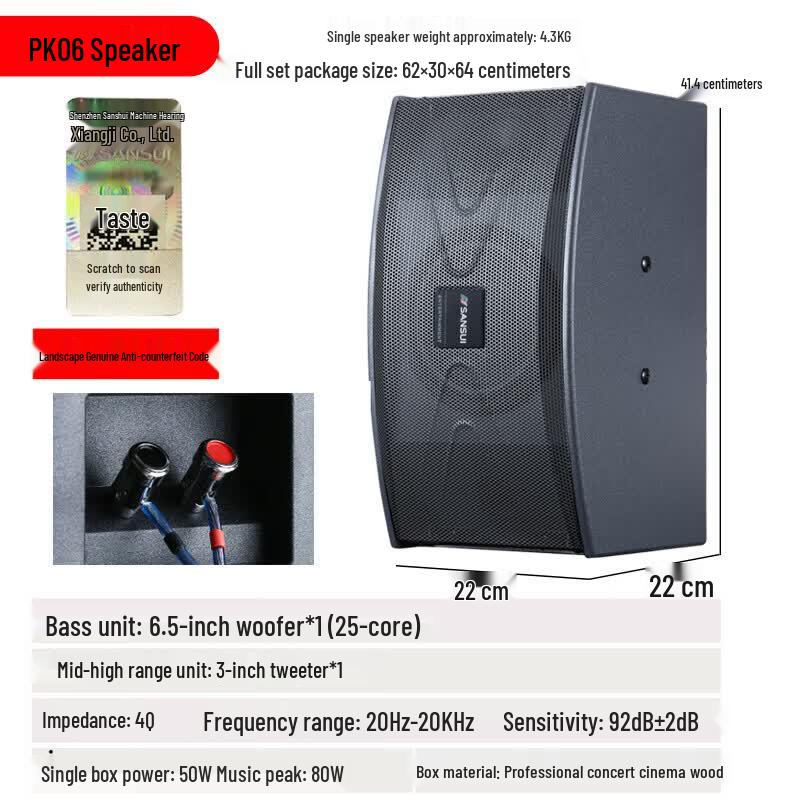 SANSUI PK06 KTV Karaoke System with Amplifier and Microphones (CN Version)