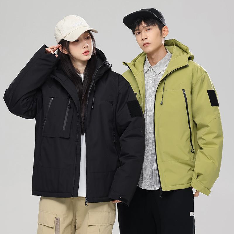 Couple Fleece Jacket Thickened Windproof Waterproof Cotton-padded Coat Outdoor Sports Jacket Mountaineering Suit Rider Cotton-padded Jacket