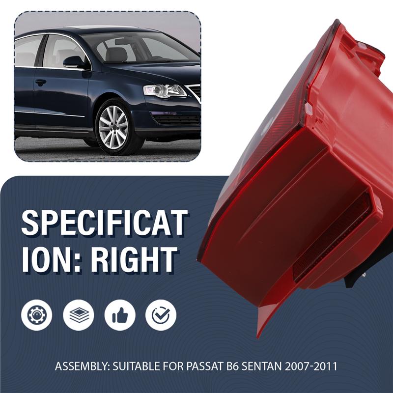 Car Rear Outside Tail Light Taillight Assembly For VW Passat B6 Sendan 2007-2011 Right