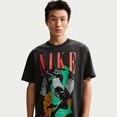 Nike T Shirts Men s Dark Black Crew Neck Moderate XL