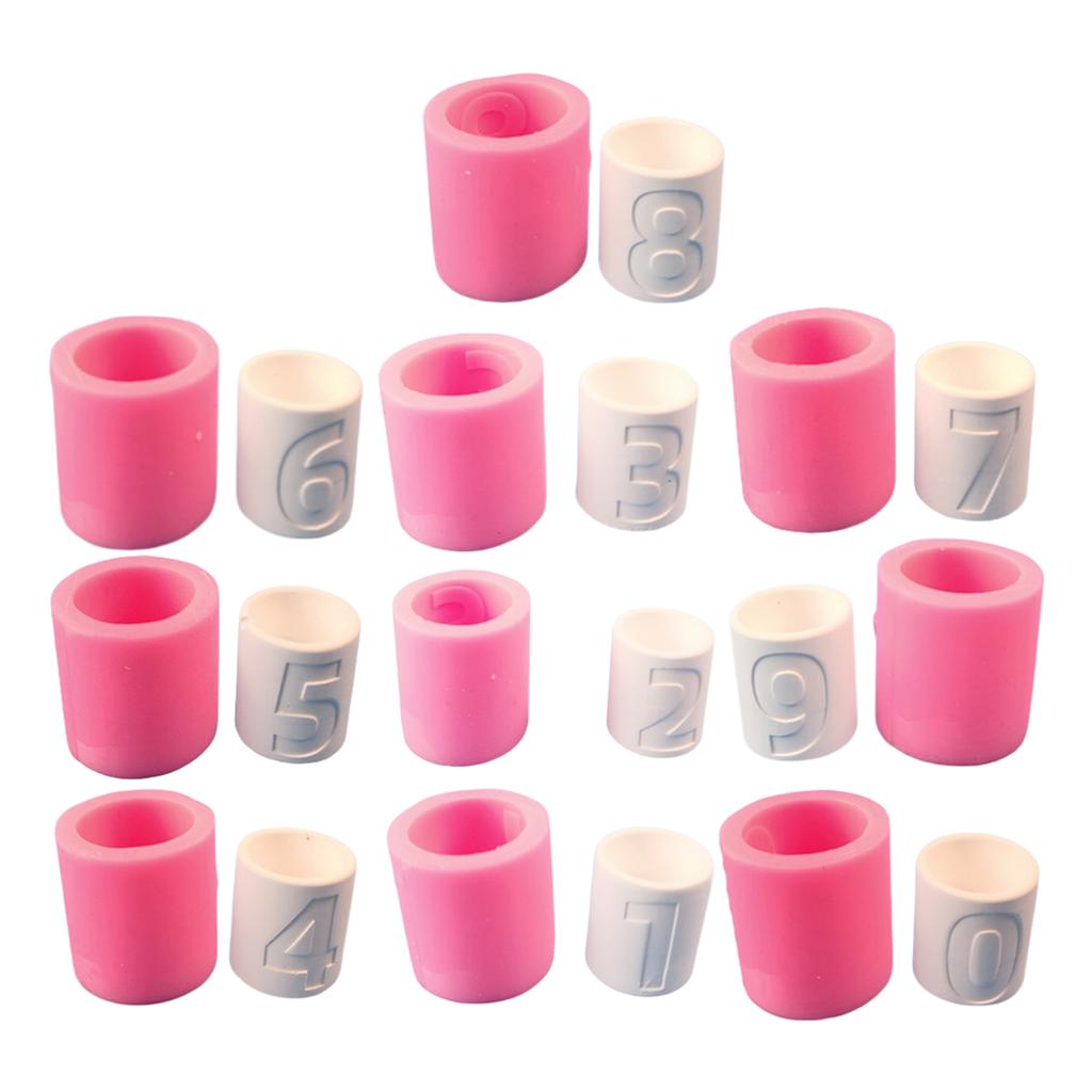 Unique Number Cement Candle Holders Handmade Cement Art Projects Silicone Mold for Crafters Artists and Enthusiasts