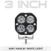 Univerzální 12V 24V 3palcové 40W LED osvětlení Pracovní světla Lampy pro auto Motocykl Loď Off-Road Truck