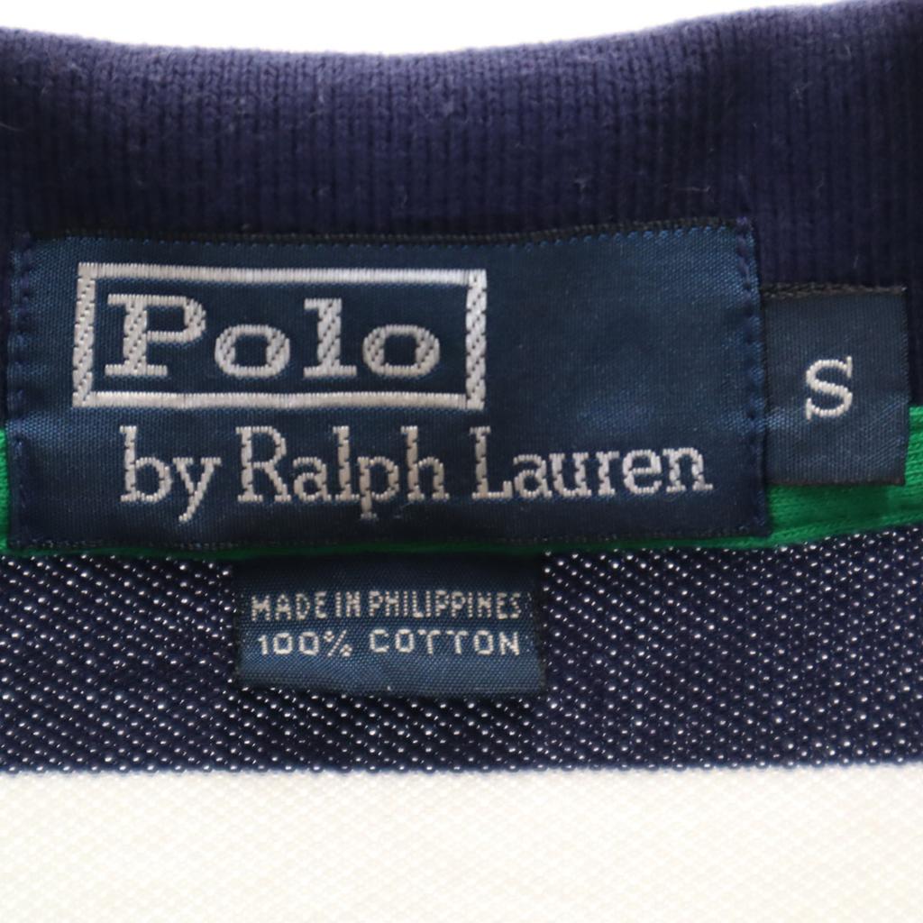 Polo by Ralph Lauren Border Pattern Short sleeve Polo shirt S Navy Fawn Men's Used