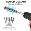 Nuevo 6 Piezas 8-19mm Tubo de Alambre Cepillos de Limpieza para Maquinaria Limpiador de Óxido Herramientas de Lavado y Pulido para Procesamiento de Fabricación Automotriz