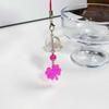 Clear Elegant Color Four Leaf Clovers Phone Charm with Wind Chimes Portable Good Luck Fashion Accessory Daily Use