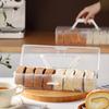 Plastic Storage Box for Cake Roll Hand-Held Transparent Food Storage Container Portable Swiss Roll Organizer Box Refrigerator
