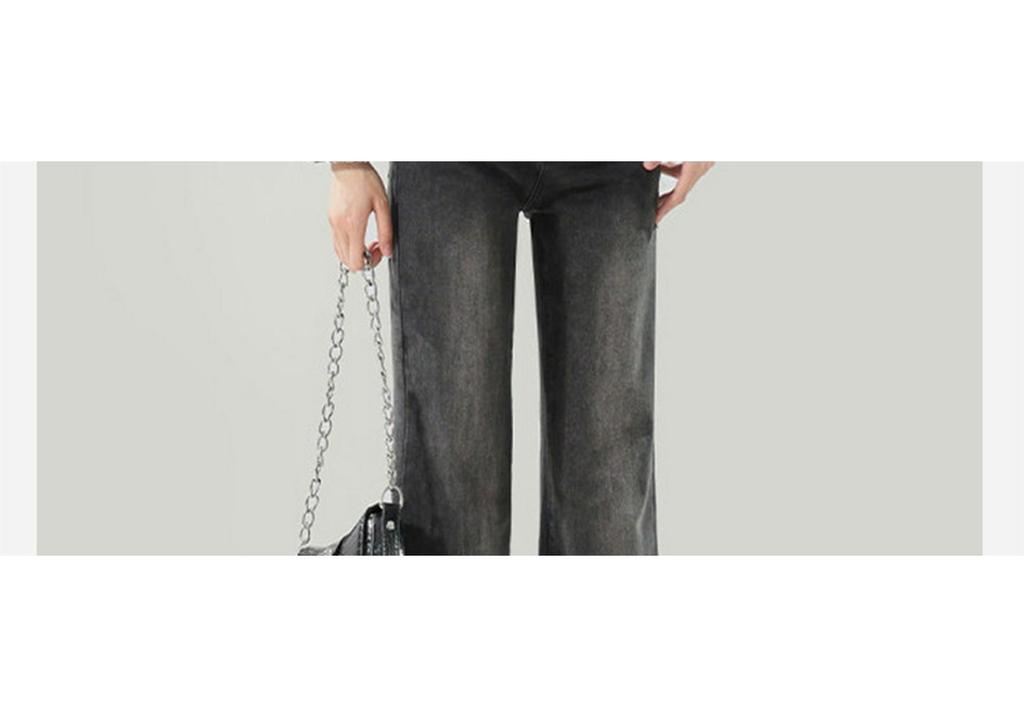 2026 Spring Korean Style High Waist Stretchy Maternity Flare Jeans In Black Gray