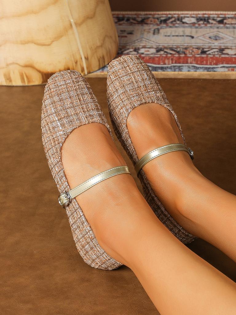 Fashion Flat Shoes for Women 2025 Spring and Autumn Mary Jane Women French Flat Shallow Ladies Shoes Plus Size Women's Shoes 42 43 44