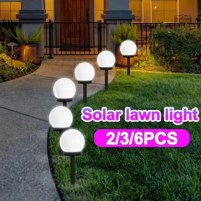 Solar Round Ball Light LED Solar Power Light Outdoor Waterproof Garden Decoration Yard Lawn Street Ball Ground Lamp