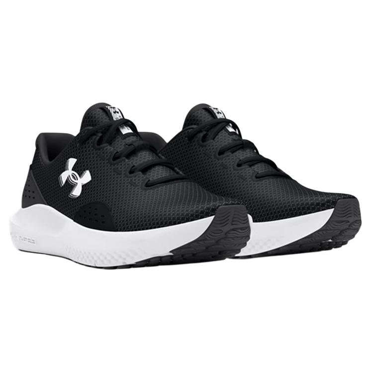 Under Armour Surge 4 Black White Women Sneakers Anthracite 3027007-001