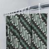 Modern Bathroom Shower Curtain Decorative Pattern Waterproof Fabric Printing Black Green Square 240X180cm