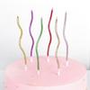 6 Piezas Multiusos Curvadas Multicolor Chapadas Adorno de Velas para Pastel para Festival Cumpleaños y Decoraciones de Fiesta Mejora