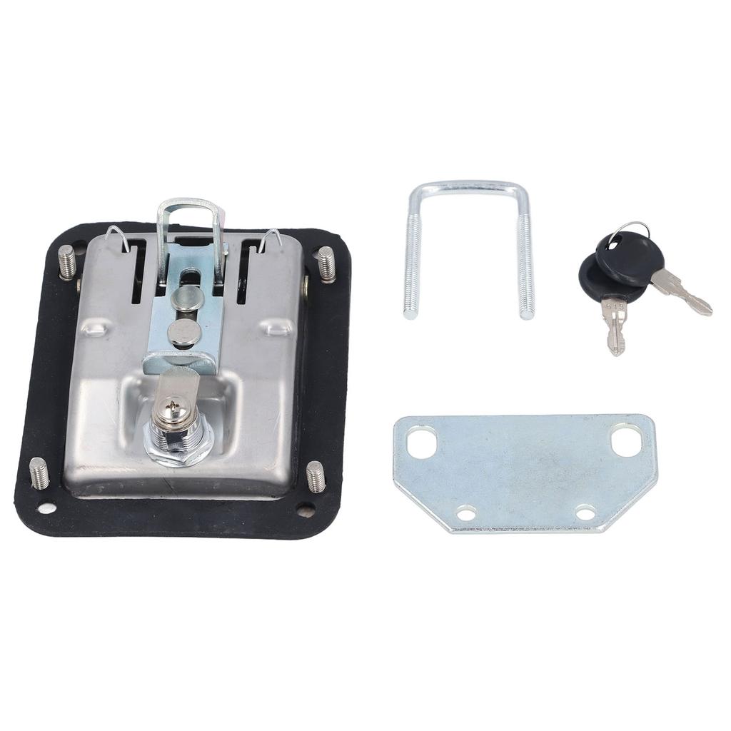 Truck Paddle Lock 5.5in Long 4.3in Wide Ergonomic Electroplated Stainless Steel Truck Tool Box Lock 