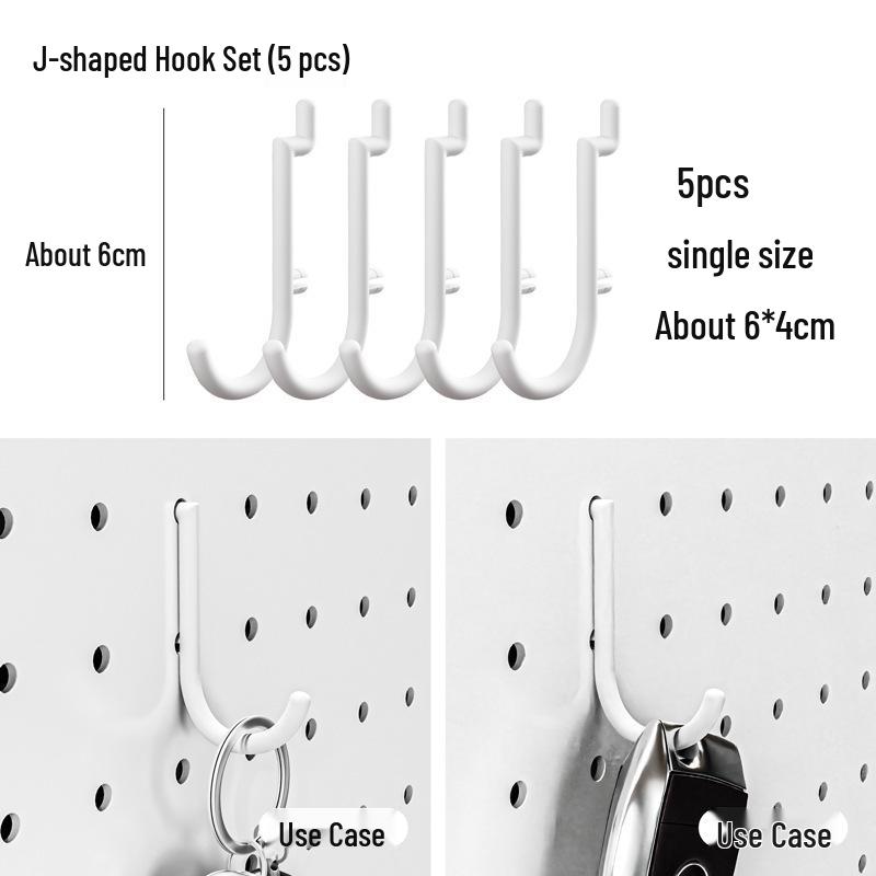Punch-Free Pegboard Storage Rack for 30mm Holes - E-Sports, Kitchen & Tool Wall Organizer