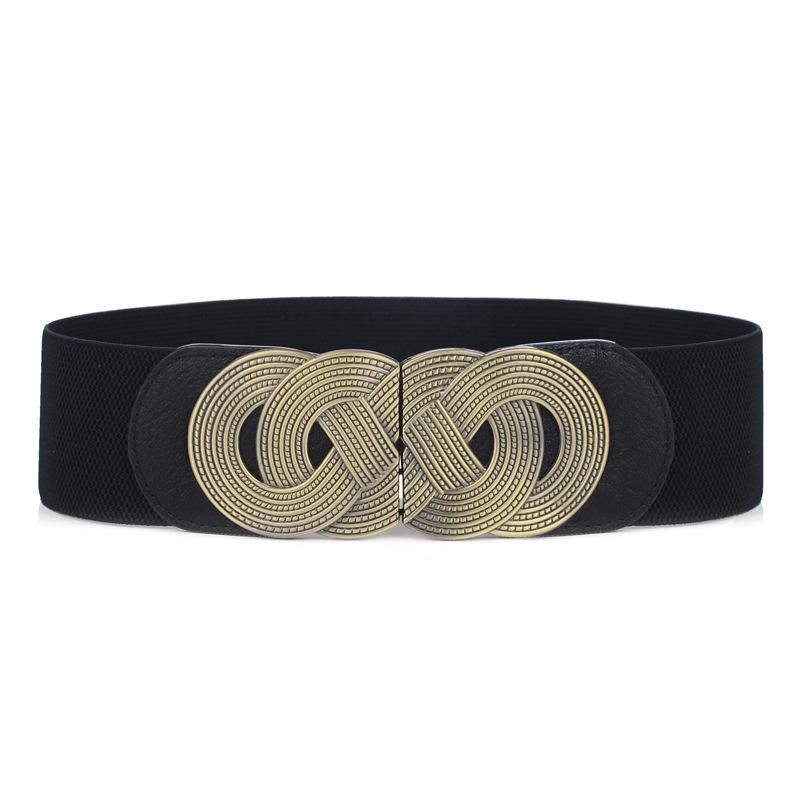 Korean Women's Wide Decorative Elastic Waist Belt - Stretchy, Simple, Versatile Waist-Cinching Accessory