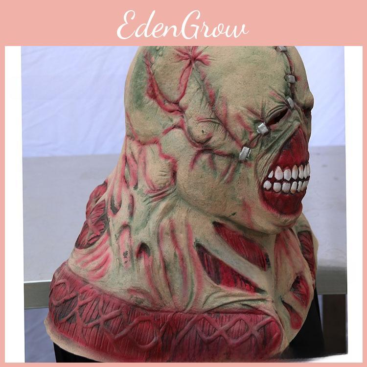 Horror Latex Halloween Full Face Mask For Adults Haunted House And Bar Parties