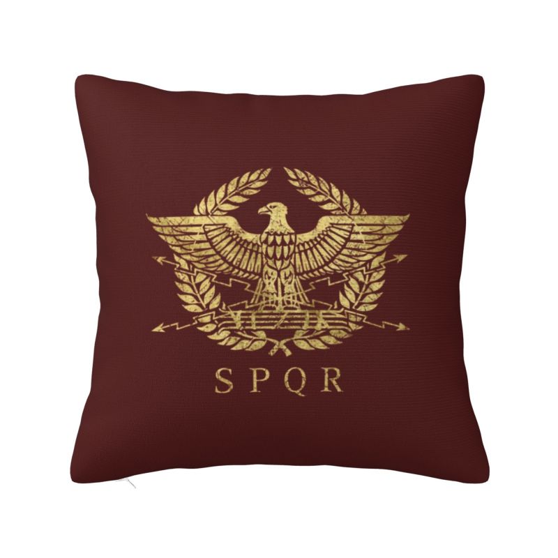 Custom Roman Empire Gold Imperial Eagle Pillow Case 45x45cm for Sofa Rome SPQR Nordic Cushion Cover Square Pillowcase
