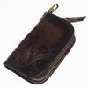 Embossed Leather Remote Car Key Case with Smart Driver's License Slot