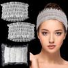 100 Pcs Disposable Headbands Non Woven Spa Salon Headbands Soft Stretch Skin Care Hair Band Lightweight&Breathable For Journey