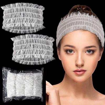 100 Piezas Diademas Desechables No Tejidas Diademas para Spa y Salón Suaves Elásticas Para Cuidado de la Piel Diadema Ligera y Transpirable Para el Viaje
