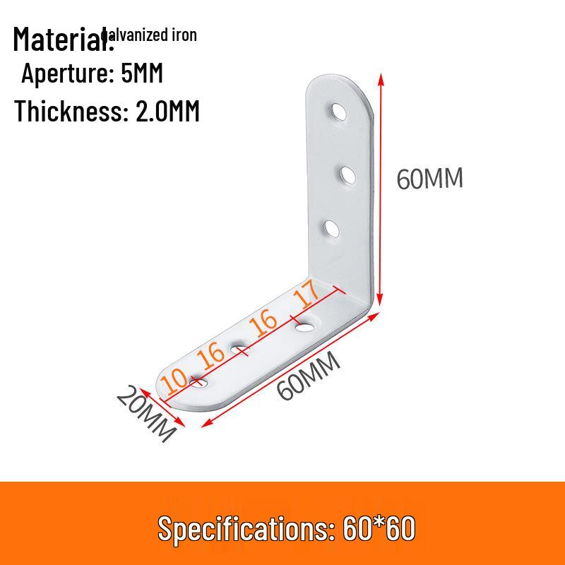 90° L-Shaped Angle Bracket for Table, Chair, Cabinet, and Shelf Support