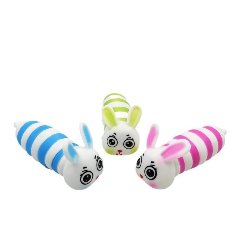 Kids Adult Decompression Shake Rabbit Lala Le Sand Transformation Toy Caterpillar Rabbit Decompression Rabbit Caterpillar Toys