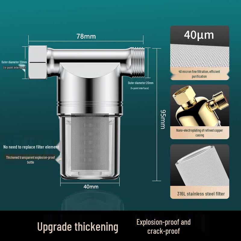 YIXI W22 Upgraded Copper Head Water Heater Pre-filter