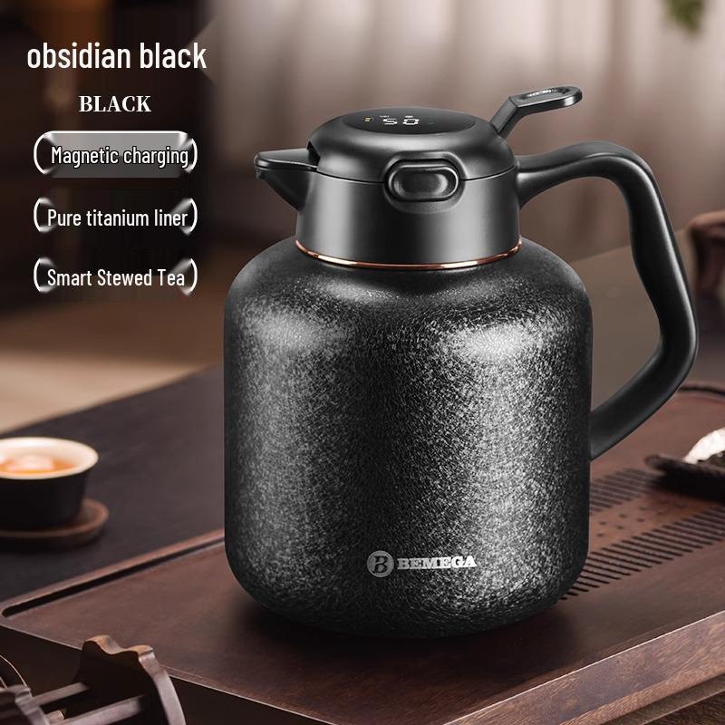 Bemega UK Pure Titanium Stewing Teapot 2026 - Large Capacity Household Thermal Bottle for Boiling and Brewing 1800ml