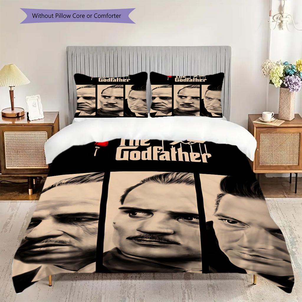Godfather Legacy Th Anniversary Bedding (1 * duvet cover + 2 * pillowcase, without core) 2D Flat Soft and comfortable Duvet cover and pillowcase