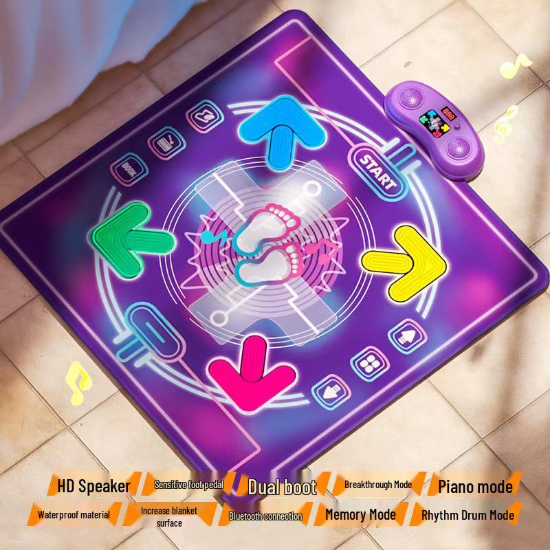 

Беспроводной танцевальный коврик Jump High: Одиночная детская развивающая музыкальная игра-игрушка