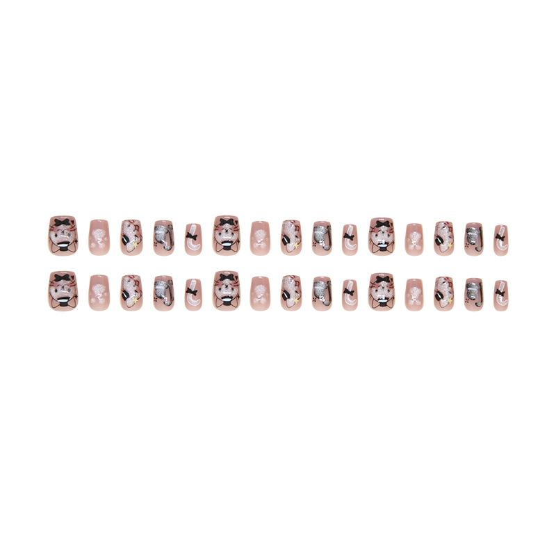 Cute cat manicure tablets Wearable nail removable light-chasing cat eye nail tablets Small fresh nail patches Divided into 30 pieces
