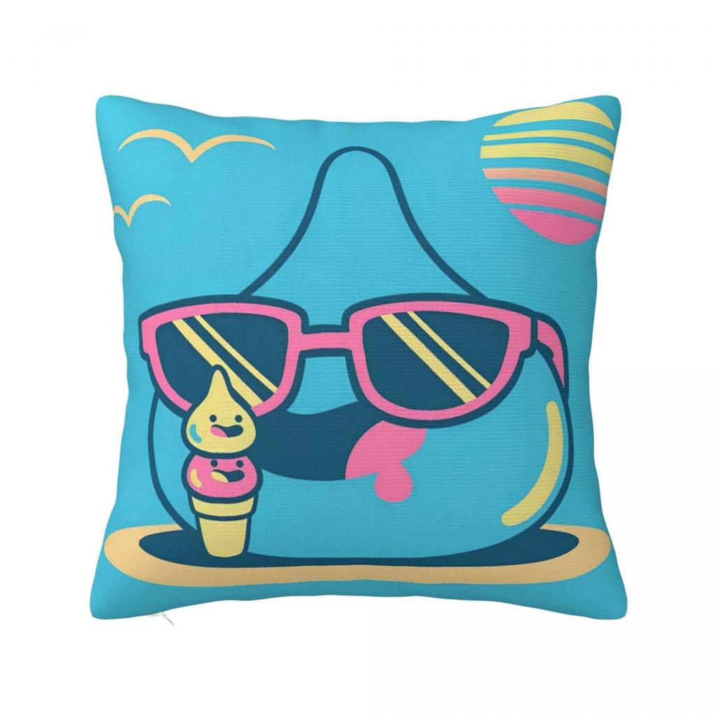 D-Dragon Quest Slime Pillow Case Cushion Cover Square Custom Diy Pillow Cover Fashion Pillowcases For Living Room Chair