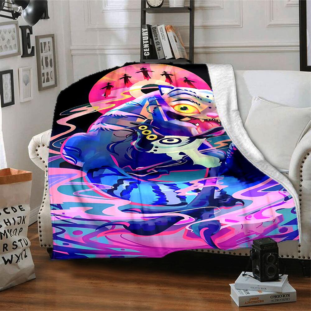 1PC K Pop Demon Hunters Blanket, Throw For Sofa, Bed, Travel, Camping, Livingroom,