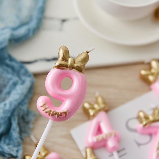 Birthday Candle Durable 10 Digits Optional Lovely Exquisite Romantic Decorative Eco-Friendly 0-9 Number Digital Candles for Birthday