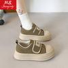 Double star spring platform canvas shoes year new Velcro student retro classic small