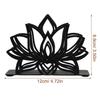 Boho Style Lotus Metal Napkin Holder - Rustic Tissue Stand for Kitchen, Bathroom & Office