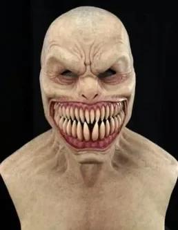 Maschera da Clown Stalker Horror Festa di Halloween Cosplay Mostro Spaventoso Bocca Grande Denti Maschere in Lattice Festa di Halloween Oggetti di Scena Costume Spaventoso